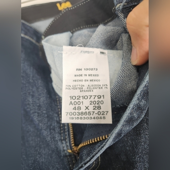 Lee Carpenter Loose Fit Straight Leg Quartz Stone Jeans 48x28 - Picture 9 of 10